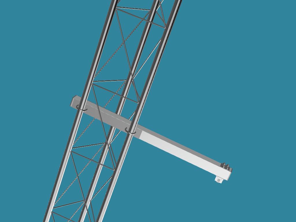 Dipole Antenna Halyard Arm for Rohn 25G or Amerite 25 Type Tower Sections