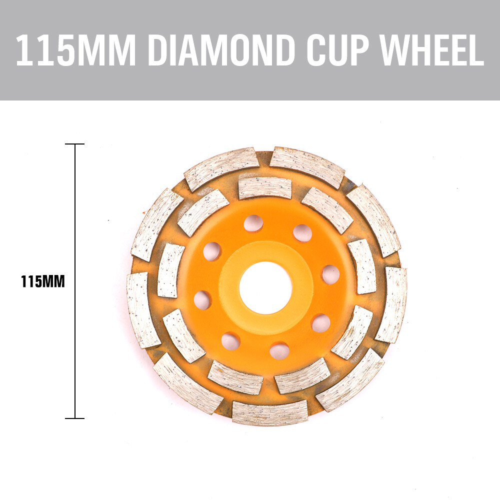 4.5" Diamond Grinding Cup Wheel Double Row Concrete Angle Grinder 18 segments