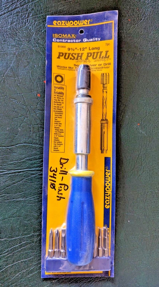 81966 Push Pull Ratcheting Screwdriver, 9.5 to 12-In. - Quantity 1