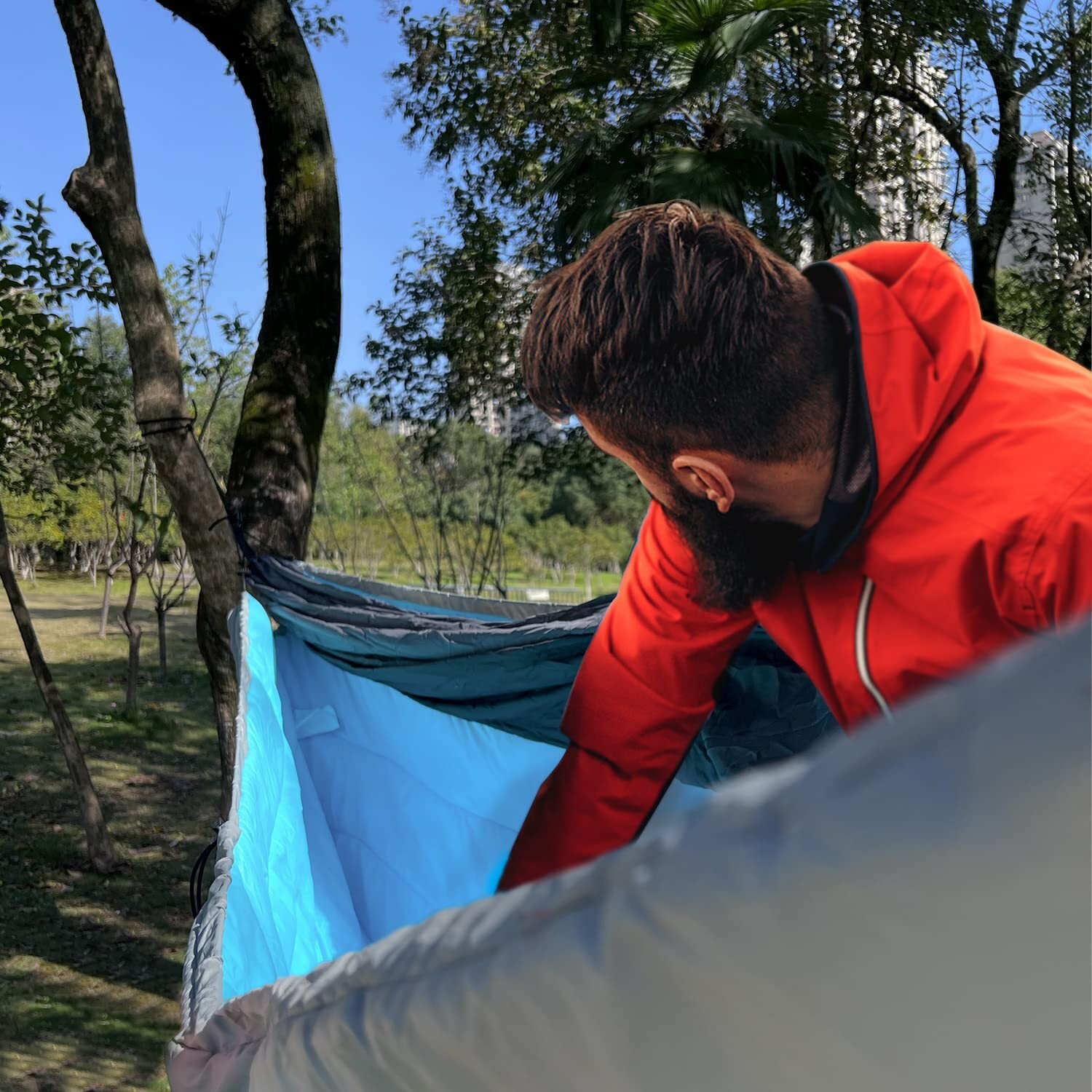 Outdoor Ultralight Camping Hammock Under Quilt Winter Thermal Blanket Underquilt