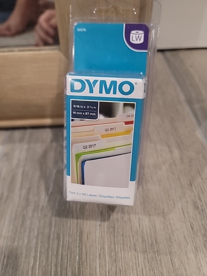 Dymo White File Folder Labels 87mm x 14mm