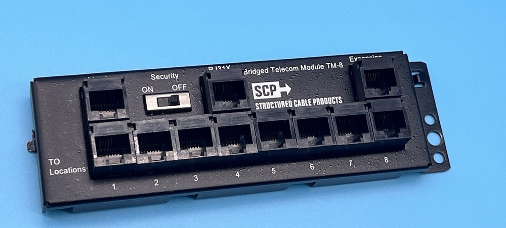 SCP 8 Port RJ45 Telecom Distribution Module