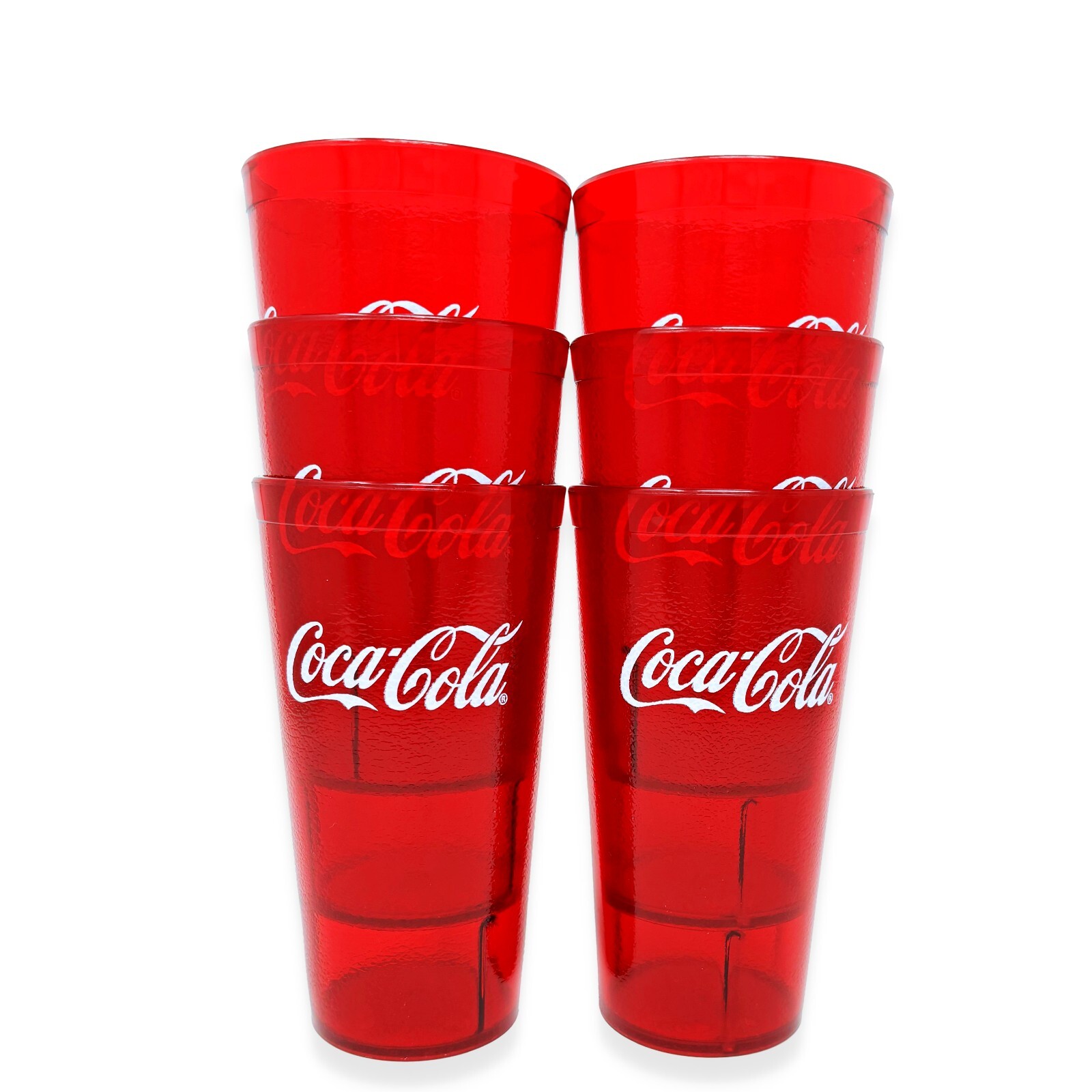 20-32oz Restaurant Grade Red-Blue Coca Cola-Pepsi Heavy-Duty Plastic Tumblers