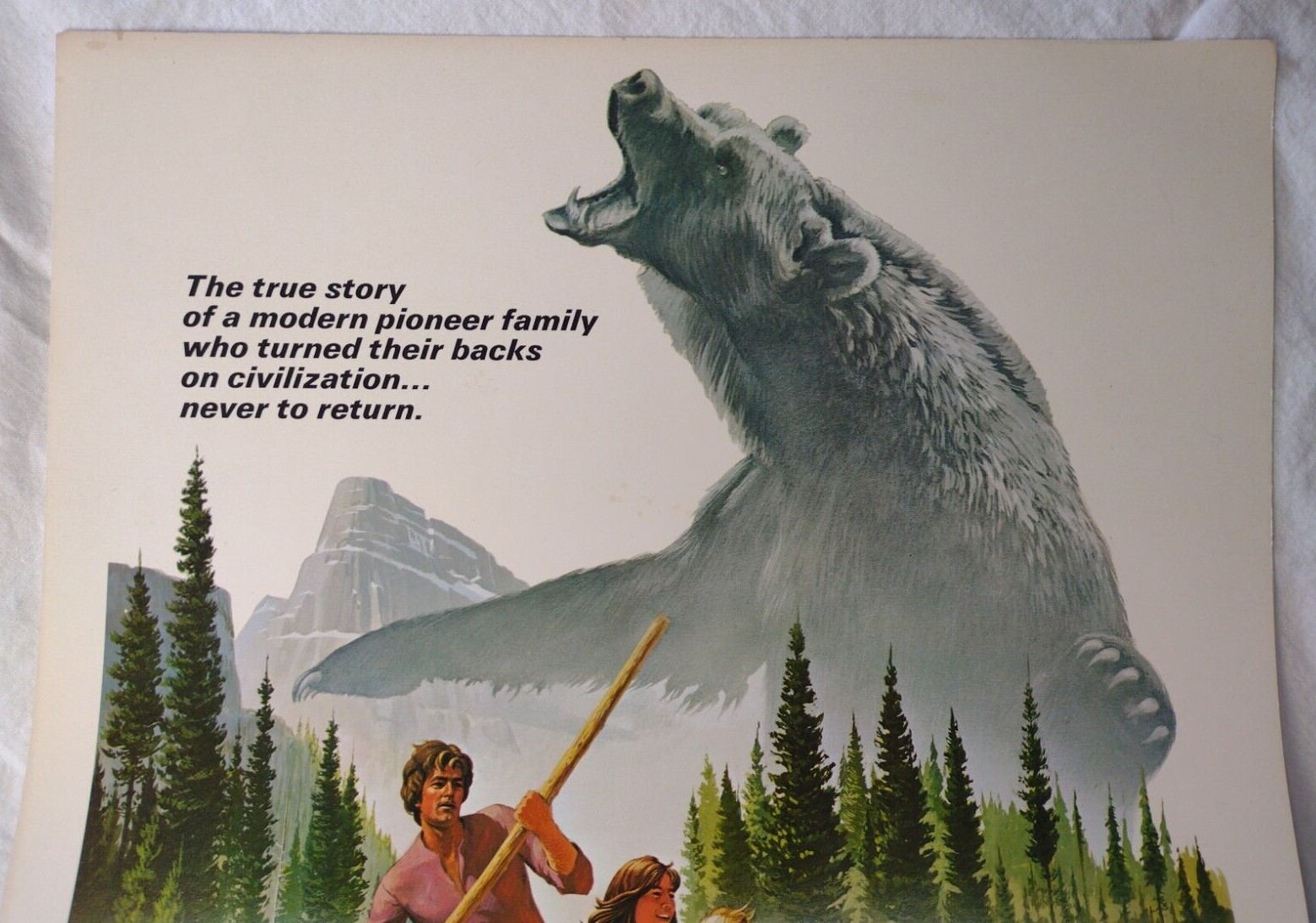 New Old Stock '75 Adventures Of The Wilderness Family 14x22 Theater Movie Poster