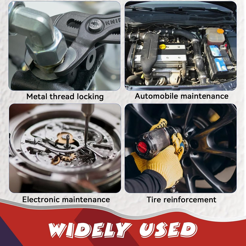 Thread Lock Blue and Red, Threadlocker Medium and High Strength, Thread Locker f