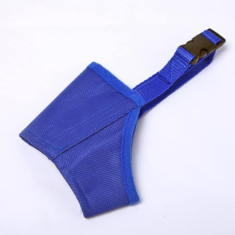 Durable Nylon Dog Muzzle X-Small Blue - Comfort Fit for Behavioral Control