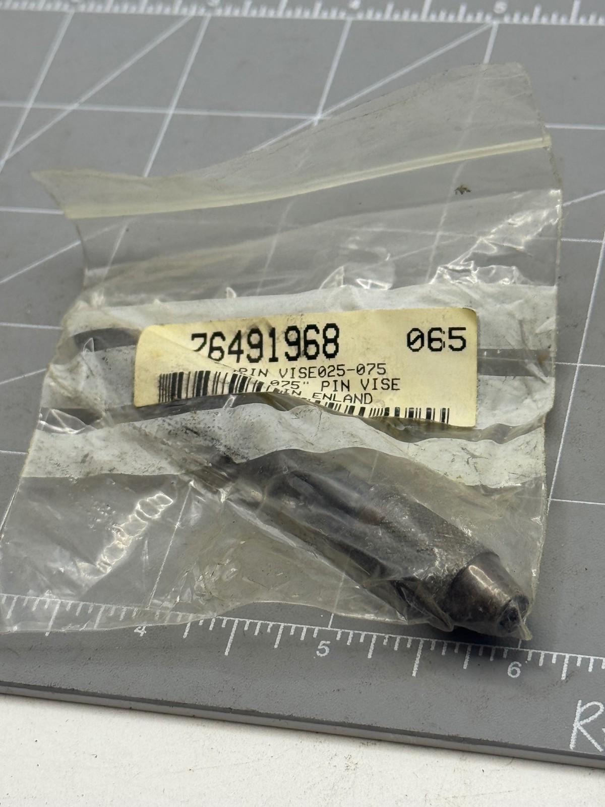 Pin Vise .025-.055 Handheld Micro Drill Chuck Made in England Metal Knurled