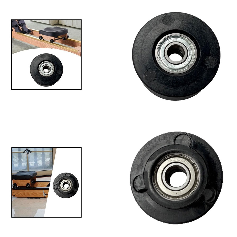Rollers for Rowing Machine Seats Cushion Wheel Replacement Black