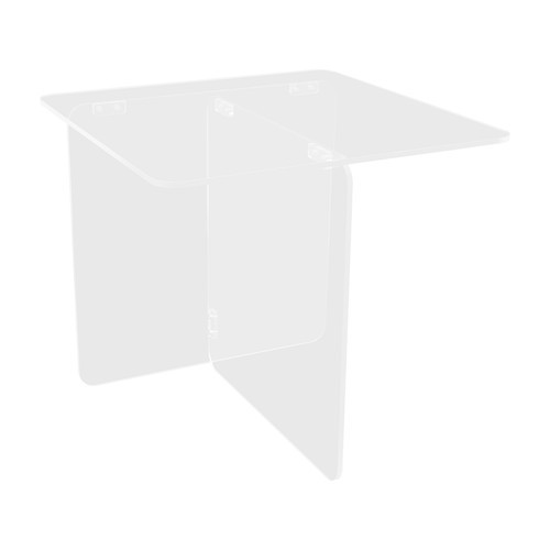Acrylic Side Table, End Table, Free Standing Clear Modern Bedside Table