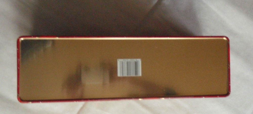 Mumm Champagne tin Christmas hinged lid, empty
