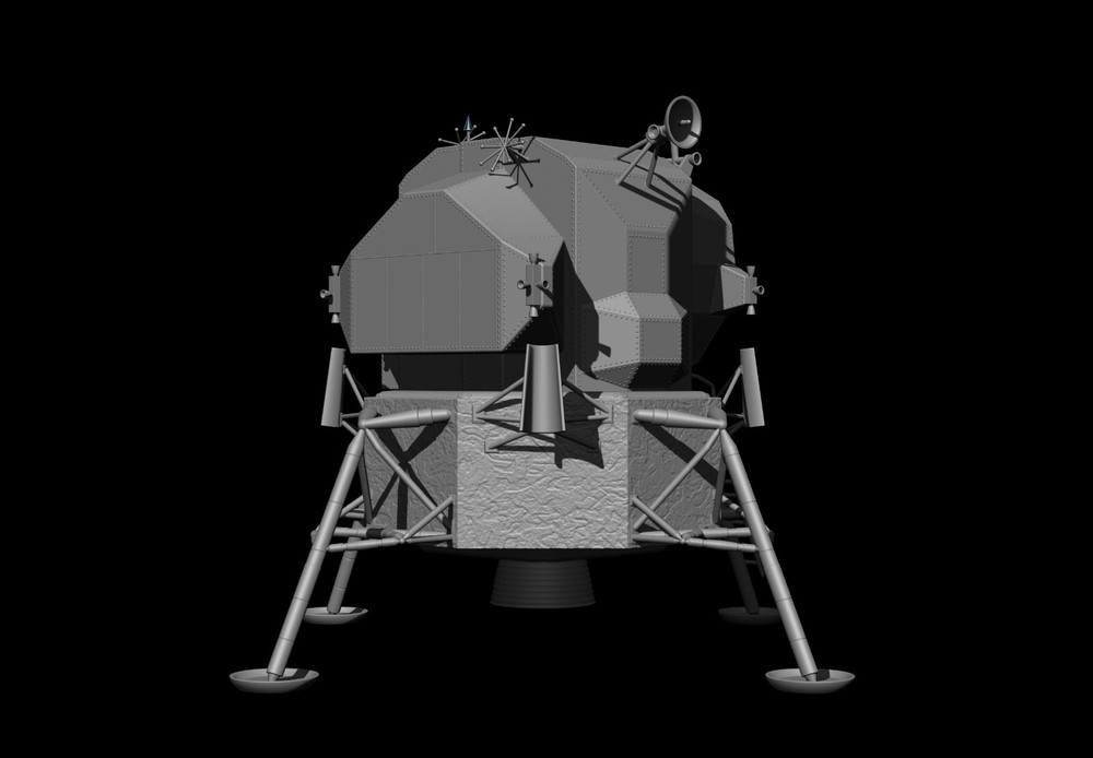 Lunar Module Apollo 11 - STL-OBJ FILES FOR 3D printers