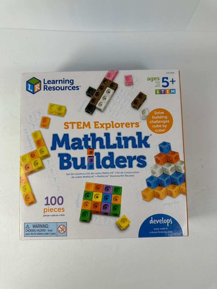 STEM Explorers Mathlink Builders Set - 100 Linking Cubes for Ages 5+