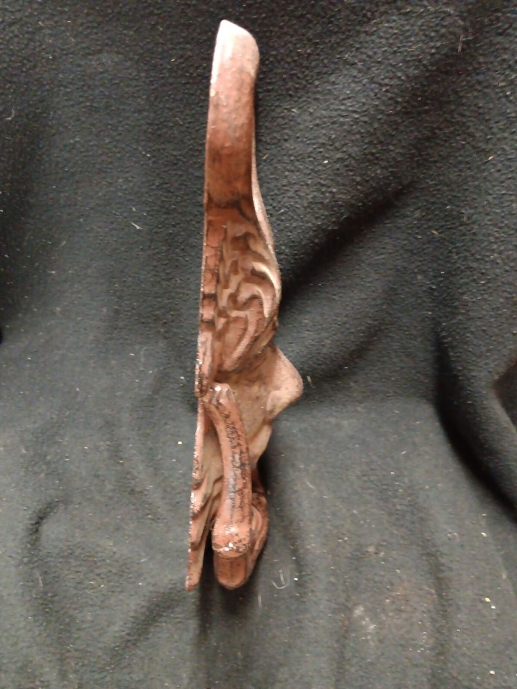 Cast Iron Large Gothic Face Brown Long Door Knocker