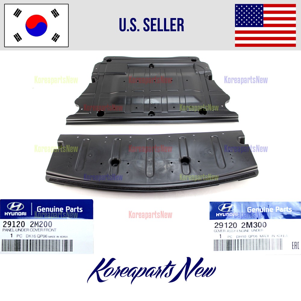 3.8L Engine Shield Radiator Support Under Cover 2pcs ⭐OEM⭐ Genesis Coupe 10-16