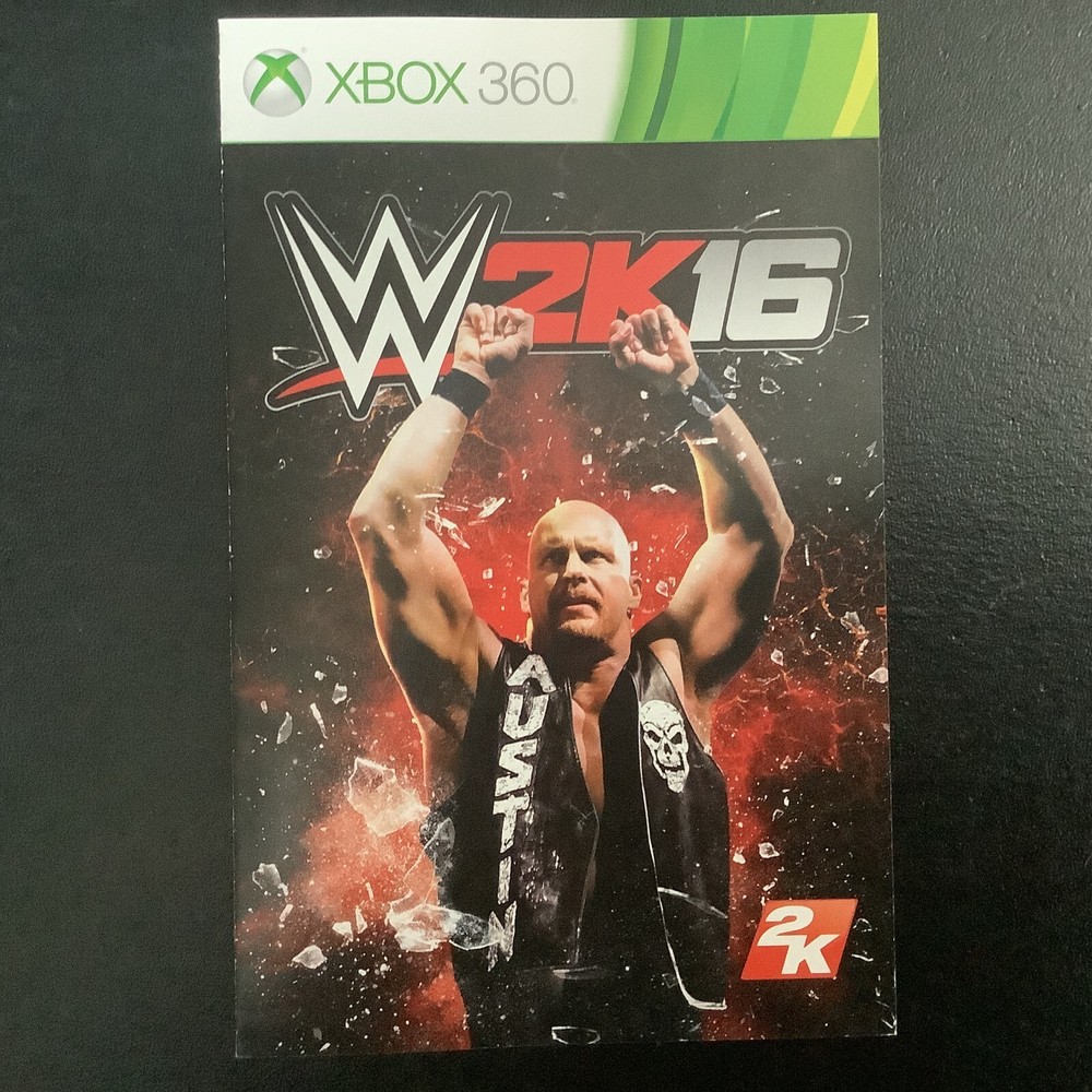 WWE 2K16 Microsoft Xbox 360 Instruction Manual Only