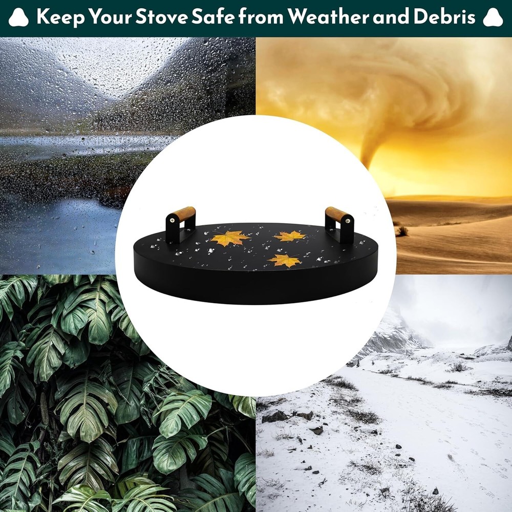 FEBTECH 20 inch Round Firepit Lid - Perfect Fit for 19.5" Smokeless Fire Pits