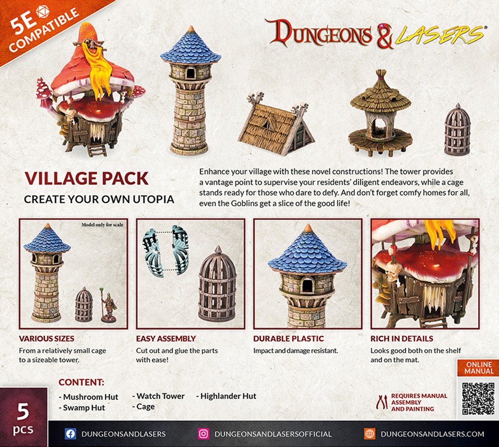 Dungeons & Lasers: Village Pack | 5E Compatible