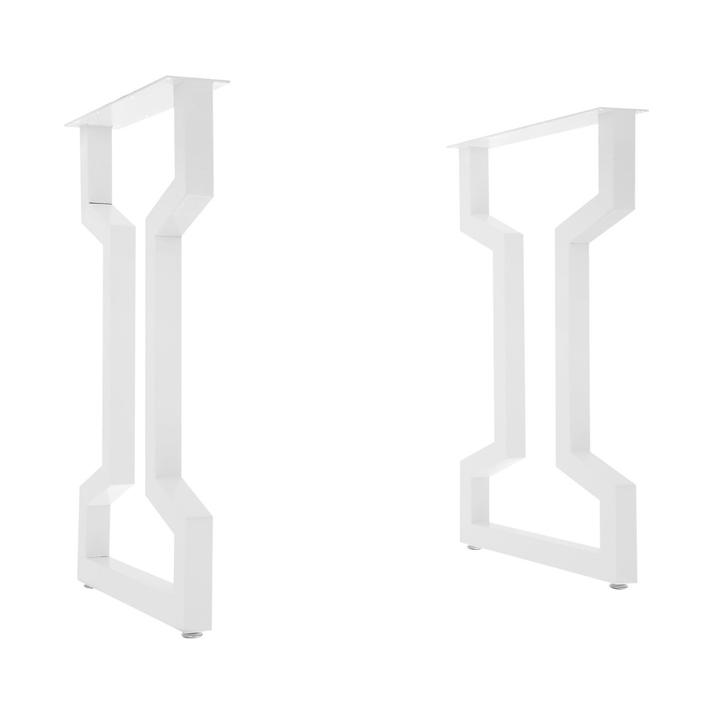 2PCS Steel Table Legs White Table Frame for Coffee Table Dining Table