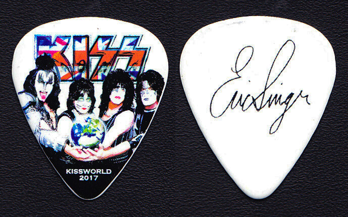 KISS Eric Singer Signature UK Flag White Guitar Pick - 2017 KISSWorld Tour