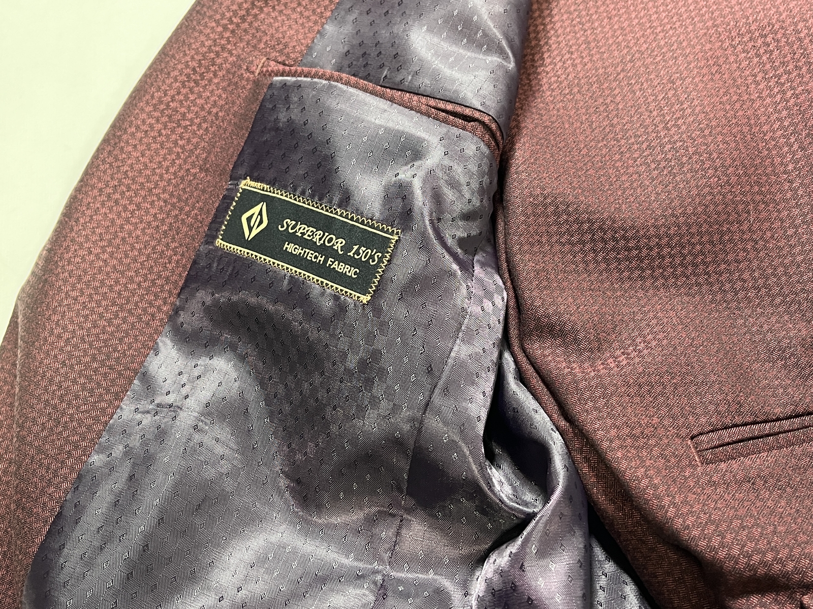 Mens P And L Burgundy Two Piece Slim Fit Suit NEW