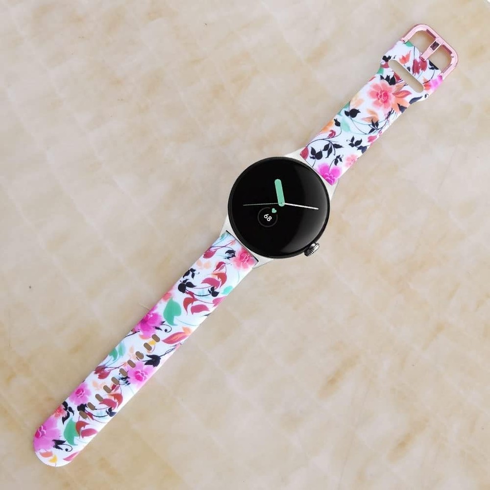 Soft Silicone Strap Compatible w Google Pixel Watch 41mm