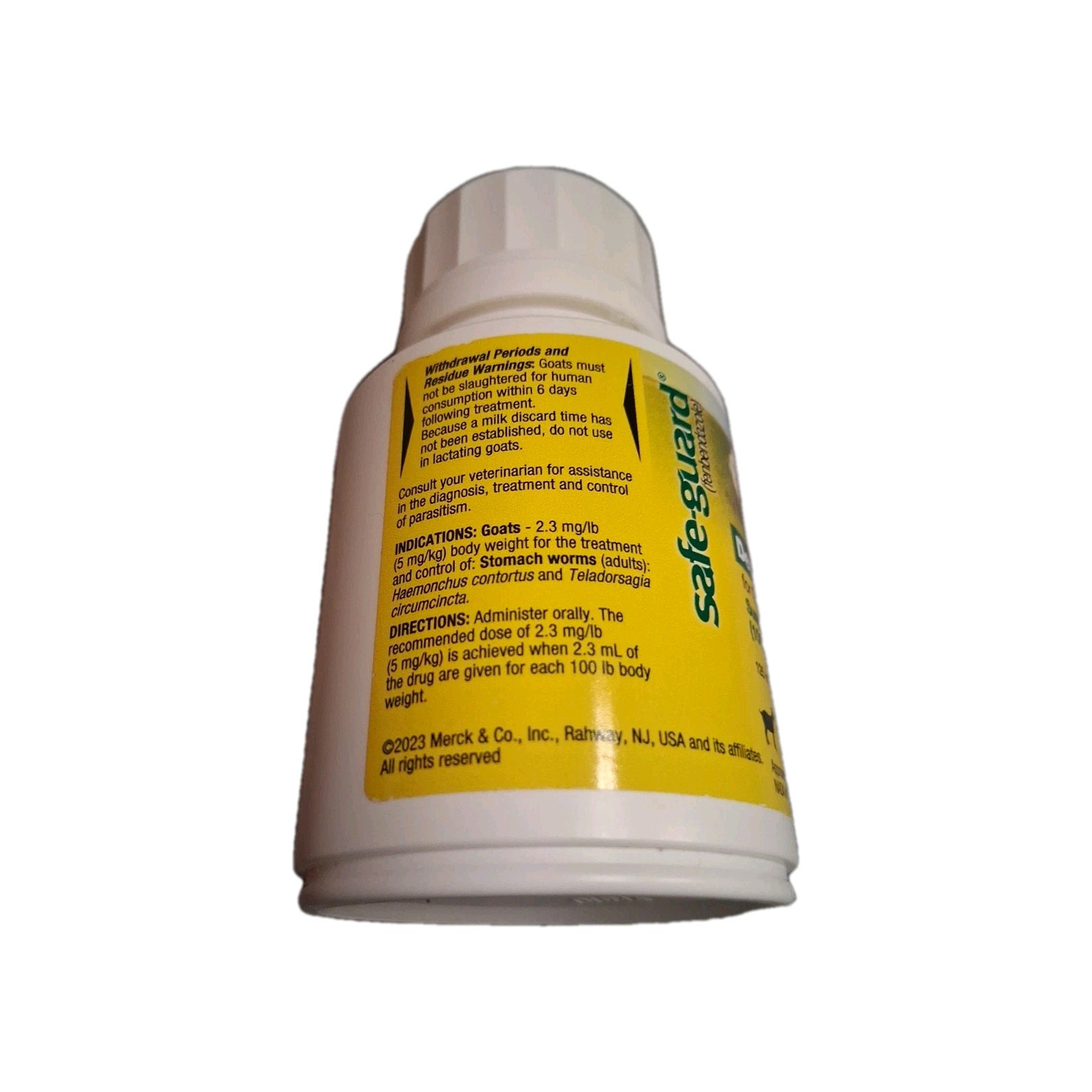 125ml Safe Guard Fenbendazole Animal Medication for Worms in Cattle Goats 12/26+