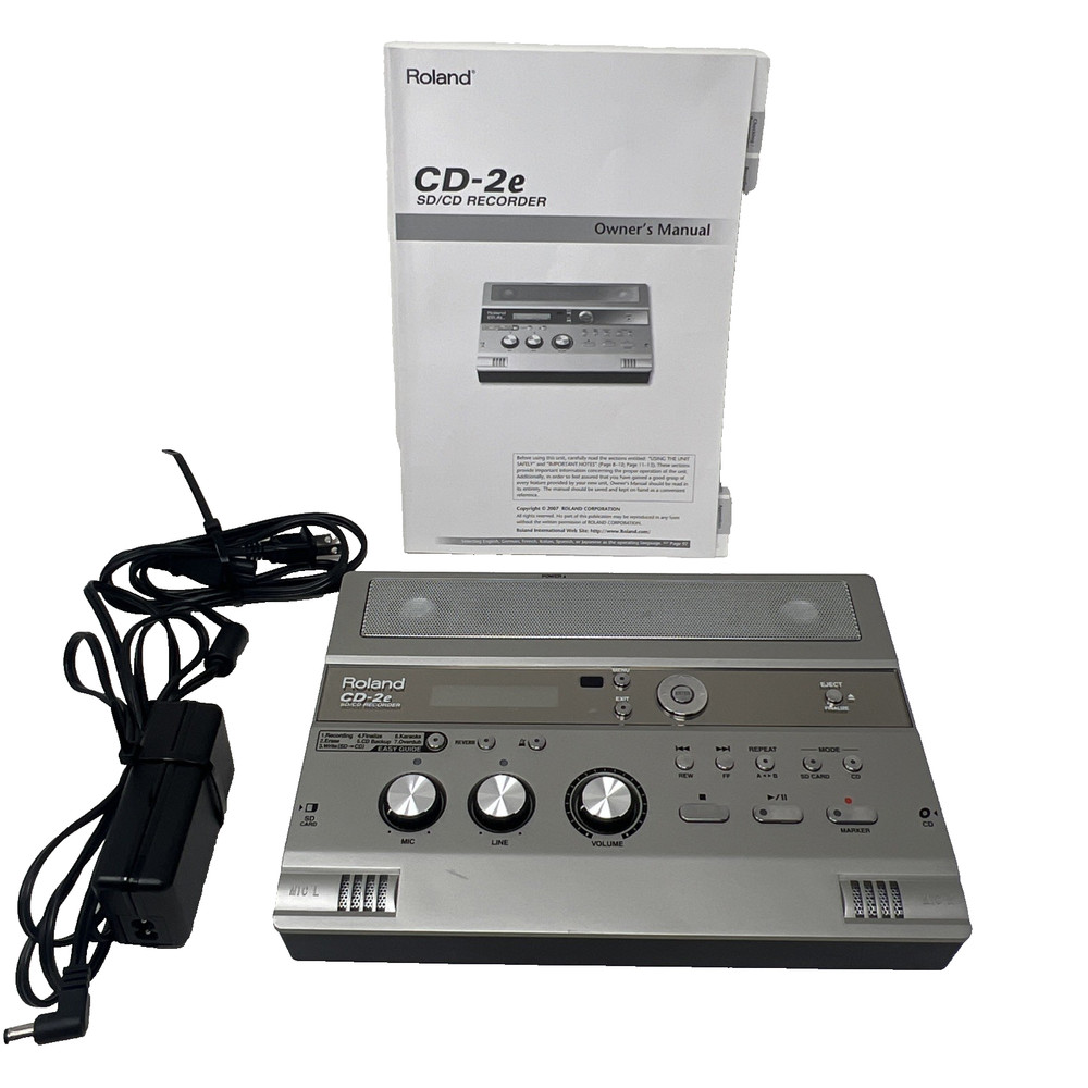 Roland CD-2E SD/ CD Recorder  Digital Recording Working Used - No Remote