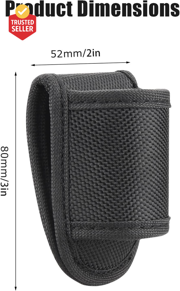 Flashlight Holster for Duty Belt, Open Top D Cell Compact Light Holder Case, Nyl
