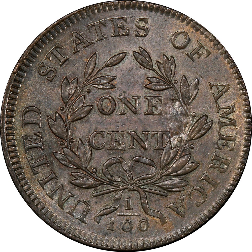 1798 DRAPED BUST 1C PCGS MS 63+ BN