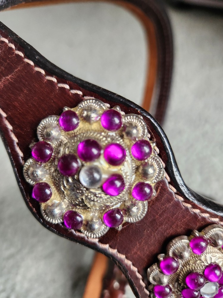 Purple Bling Headstall