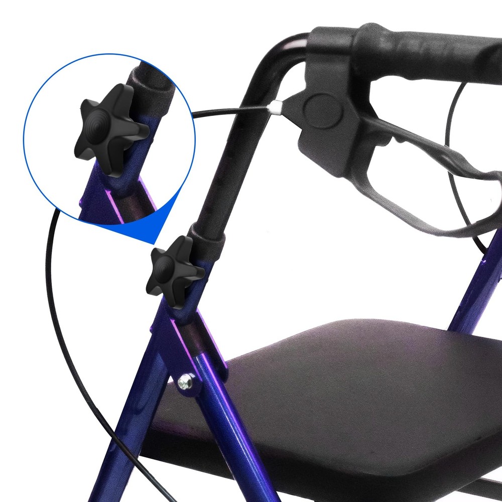 2 Sets Drive Walker Parts Replacement Knobs Kits, Compatible with Black