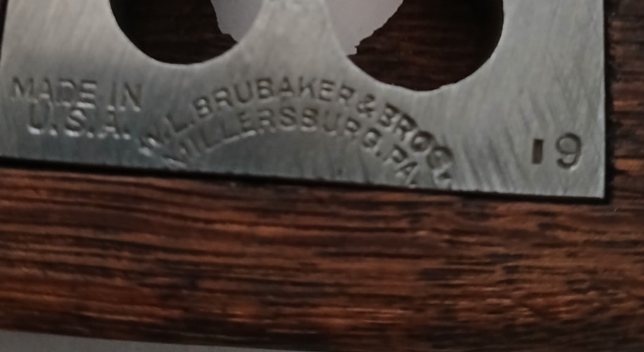 Unique Vintage B&O Railroad Tool - W L Brubaker 1/2" Die in Wooden Handle