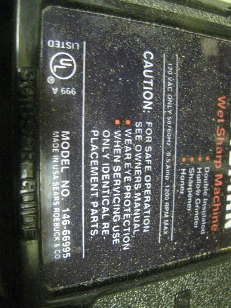 Craftsman Wet Sharp Tool Sharpening Model 2905 146-66995