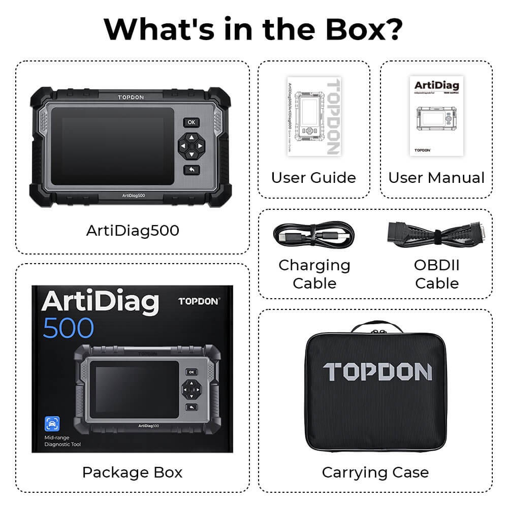 TOPDON AD500 Car Diagnostic ResetTool ABS SRS Engine Code Reader OBDII Scanner