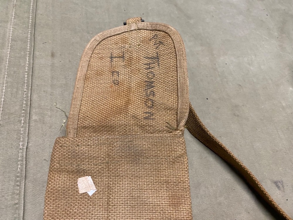 ORIGINAL WWI WWII US ARMY M1910 SIGNAL CORPS FLAG KIT CARRIER BAG-DATED 1918