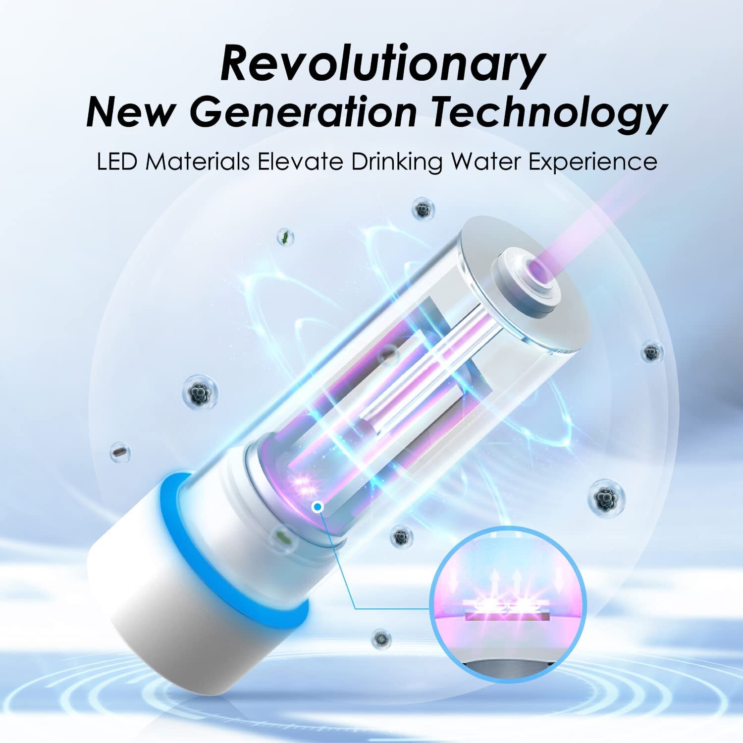 Waterdrop LED UV͎ Ultrąviolët Water Sterilizër Filter for Kitchen, UVS01