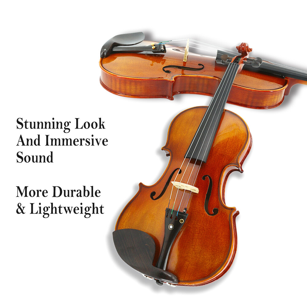 Violin Kit 3/4 4 String Full Size Solid wood Ebony Fittings For Beginner