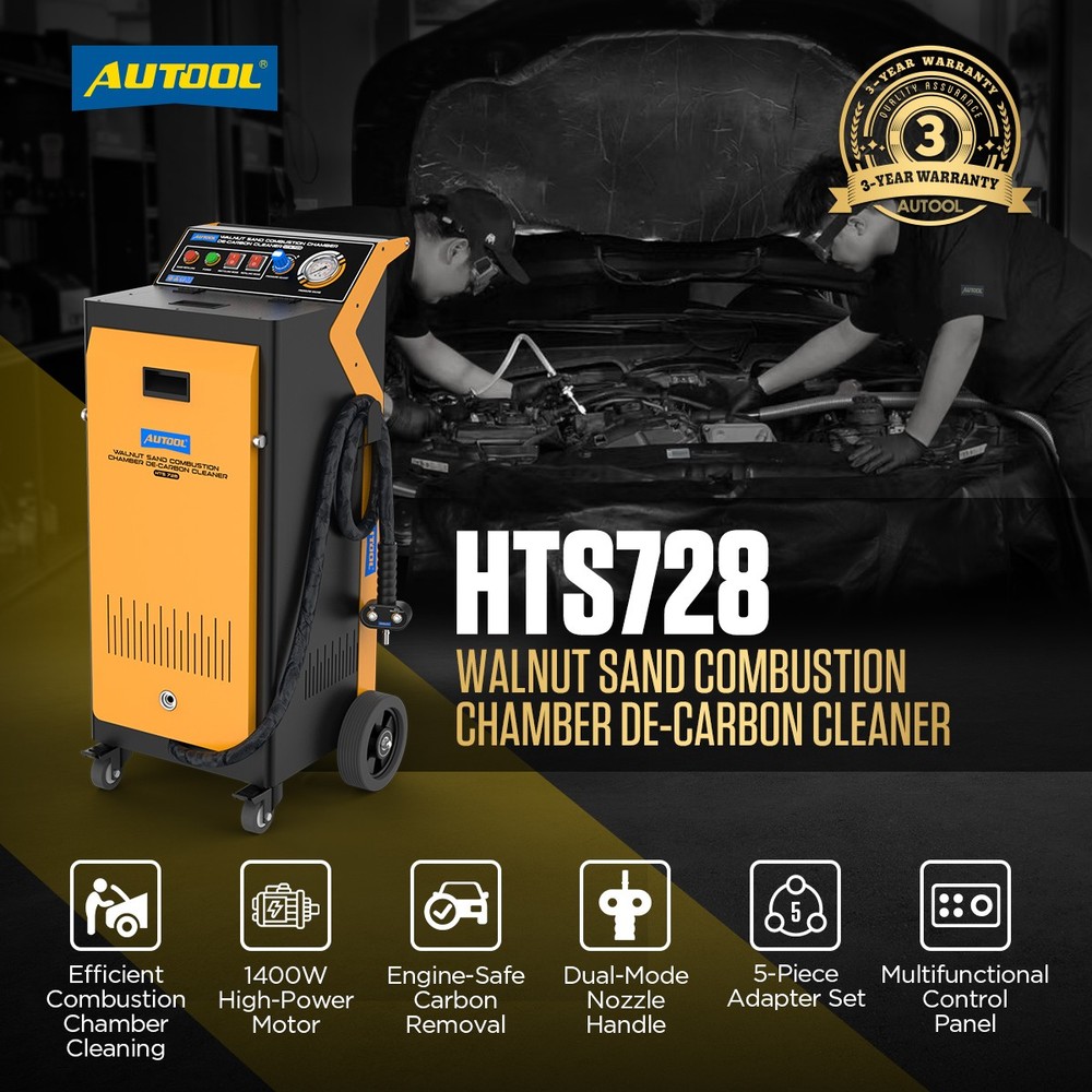 AUTOOL Walnut Blaster Engine Intake Valve Cleaner Car Sand Blasting Machine 110V