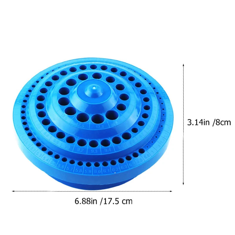 Rotating Drill Bit Storage Box Organizer Case for Hardware Tools