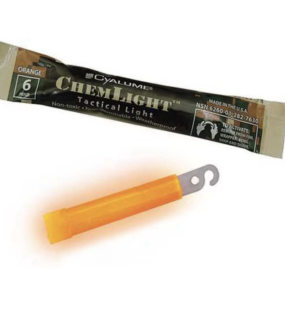 100 Cyalume Chemlight Glow Stick 4"  6 HR-ORANGE CAMPING-SAFETY
