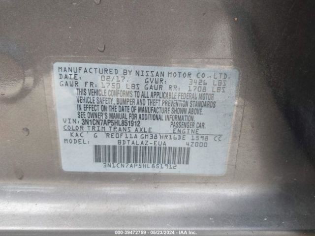 VERSA 2017 Glove Box 4330663