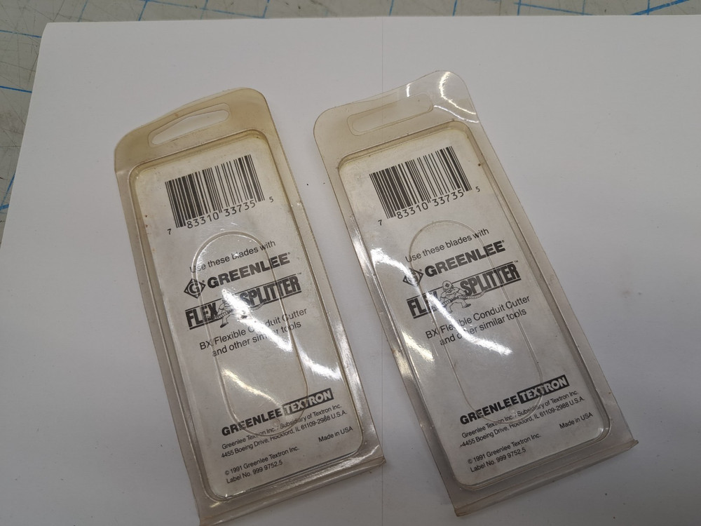 (5) Greenlee Conduit Cutter Flex Splitter Replacement Blades 33735