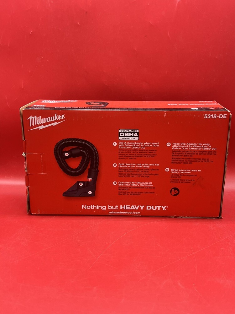 Milwaukee 5318-DE SDS Max Chisel Boot with Hose Clip Adapter NEW