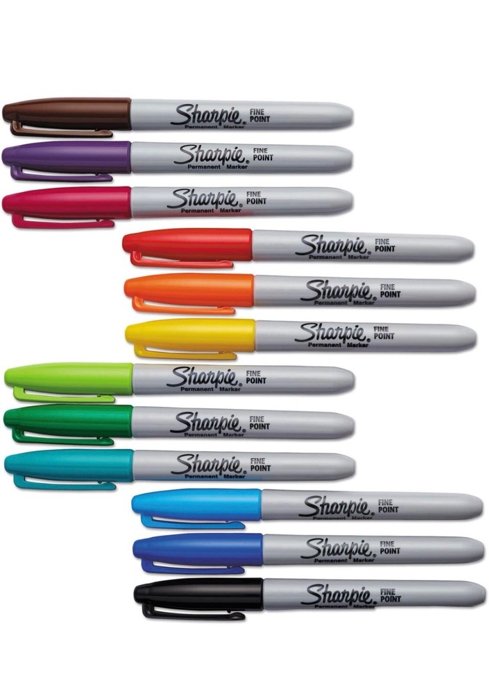 Sharpie Fine Point Permanent Markers 12-color Set