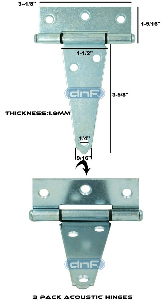 150 PACK 5" CHROME ACOUSTIC EQUIPMENT HINGE - FREE SAME DAY PRIORITY SHIPPING!