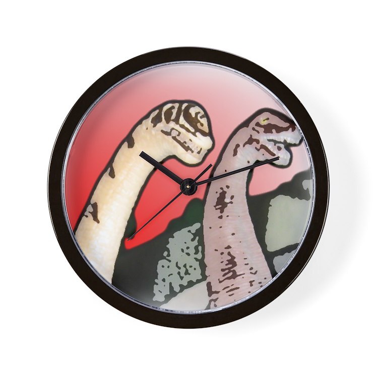 CafePress Two Dinos 10" Wall Clock (539195170)