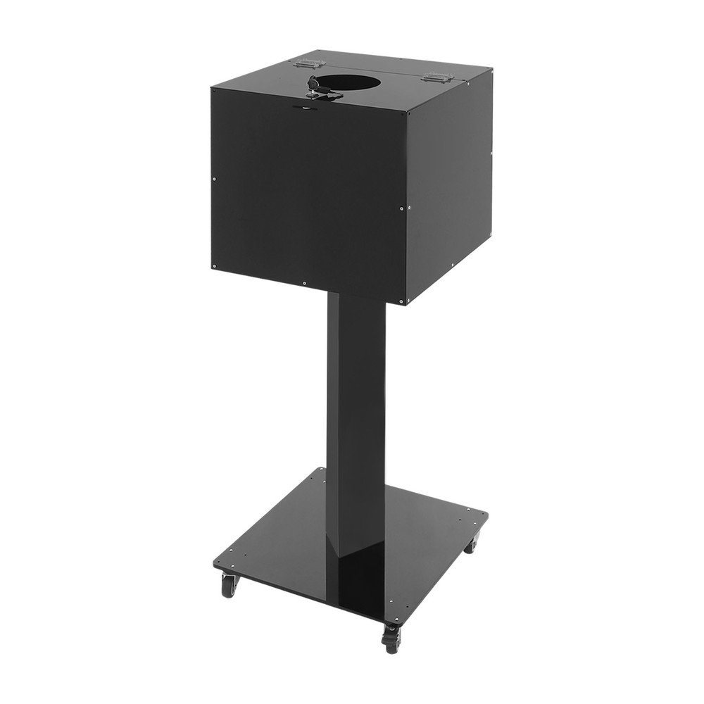 Floor Standing Donation Box with Lock, Key & Wheels for Versatile Use