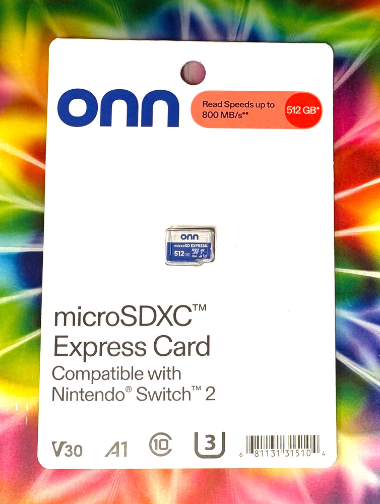 ONN Micro SDXC EXPRESS CARD 512GB Compatible with Nintendo Switch 2