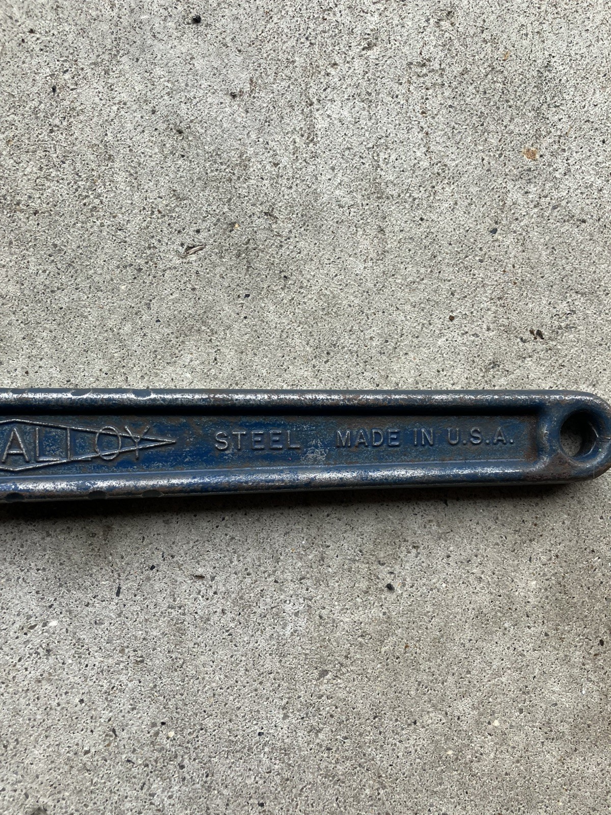 Vtg USA Diamalloy Diamond 15" Adjustable Wrench Square Jaws Fully Adjusts