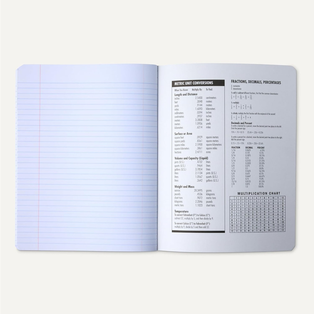 Composition Notebook, College Ruled, 100 Sheets, 9.75" X 7.5", Assorted Marble C